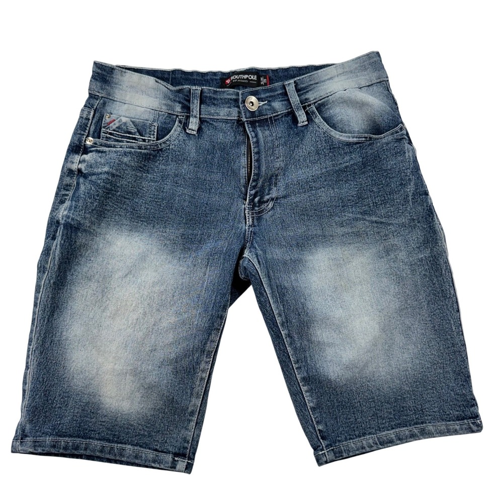 Southpole Shorts Mens 36 Baggy Streetwear Denim Loose Fit Blue Jorts Vintage Y2K